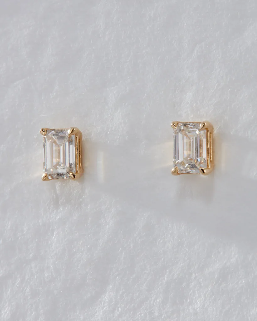 The Ultimate Emerald Solitaire Studs sold by Luv Aj product image thumbnail 3
