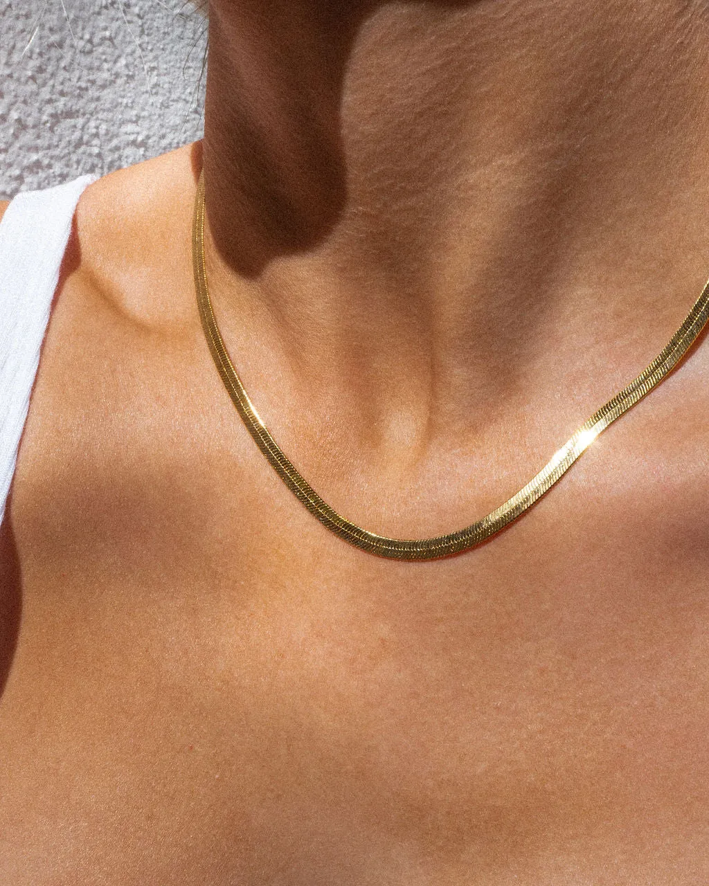 The Classique Herringbone Chain- Gold sold by Luv Aj product image thumbnail 2