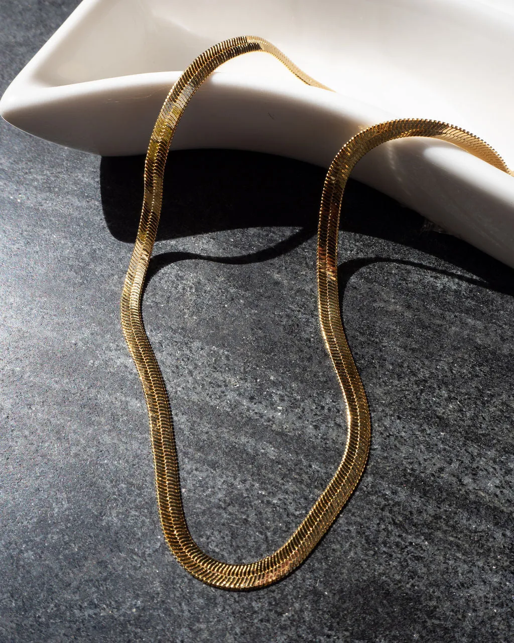 The Classique Herringbone Chain- Gold sold by Luv Aj product image thumbnail 4