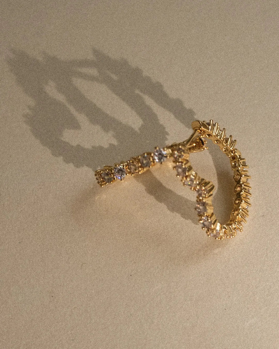 Diamond Heart Bijoux Hoops- Gold sold by Luv Aj product image thumbnail 5