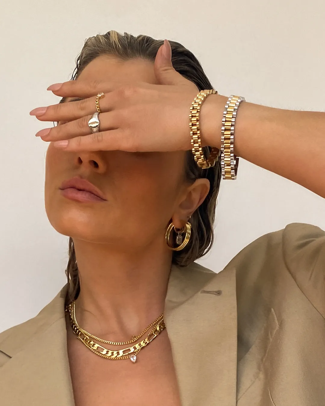 Timepiece Bracelet- Gold sold by Luv Aj product image thumbnail 5