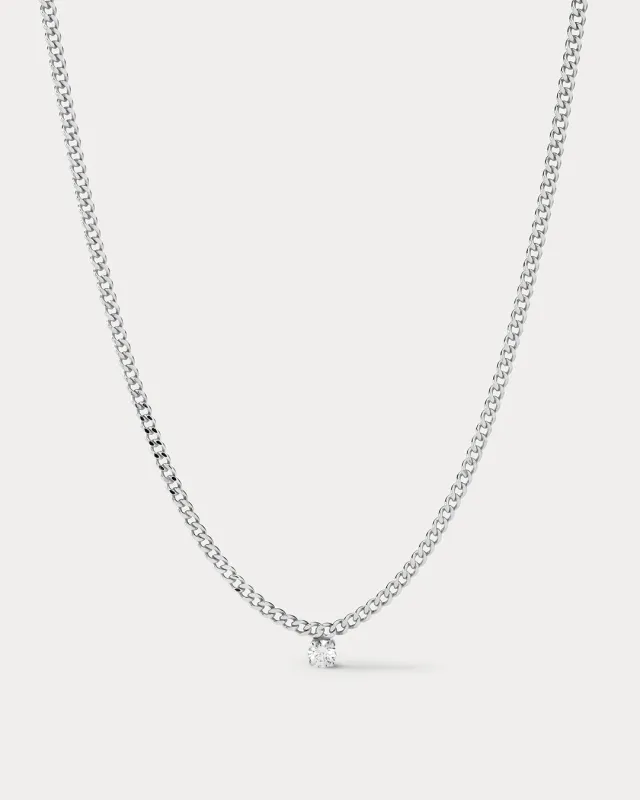 Bardot Stud Charm Necklace- Silver (Ships Early May) made by Luv Aj