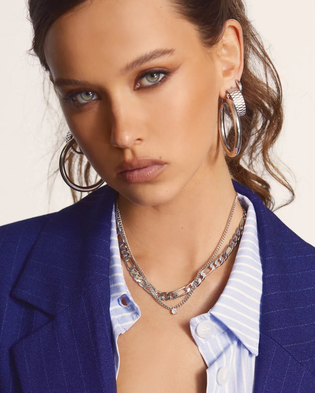 Bardot Stud Charm Necklace- Silver (Ships Early May) sold by Luv Aj product image thumbnail 2