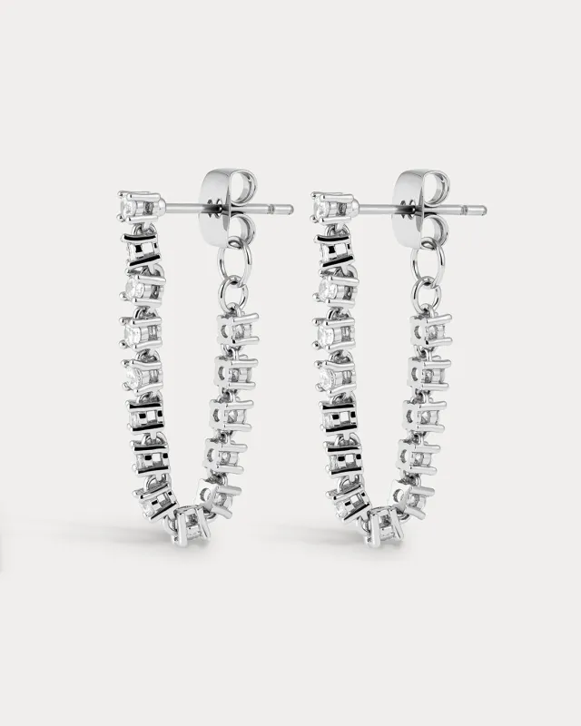 Ballier Chain Studs- Silver sold by Luv Aj