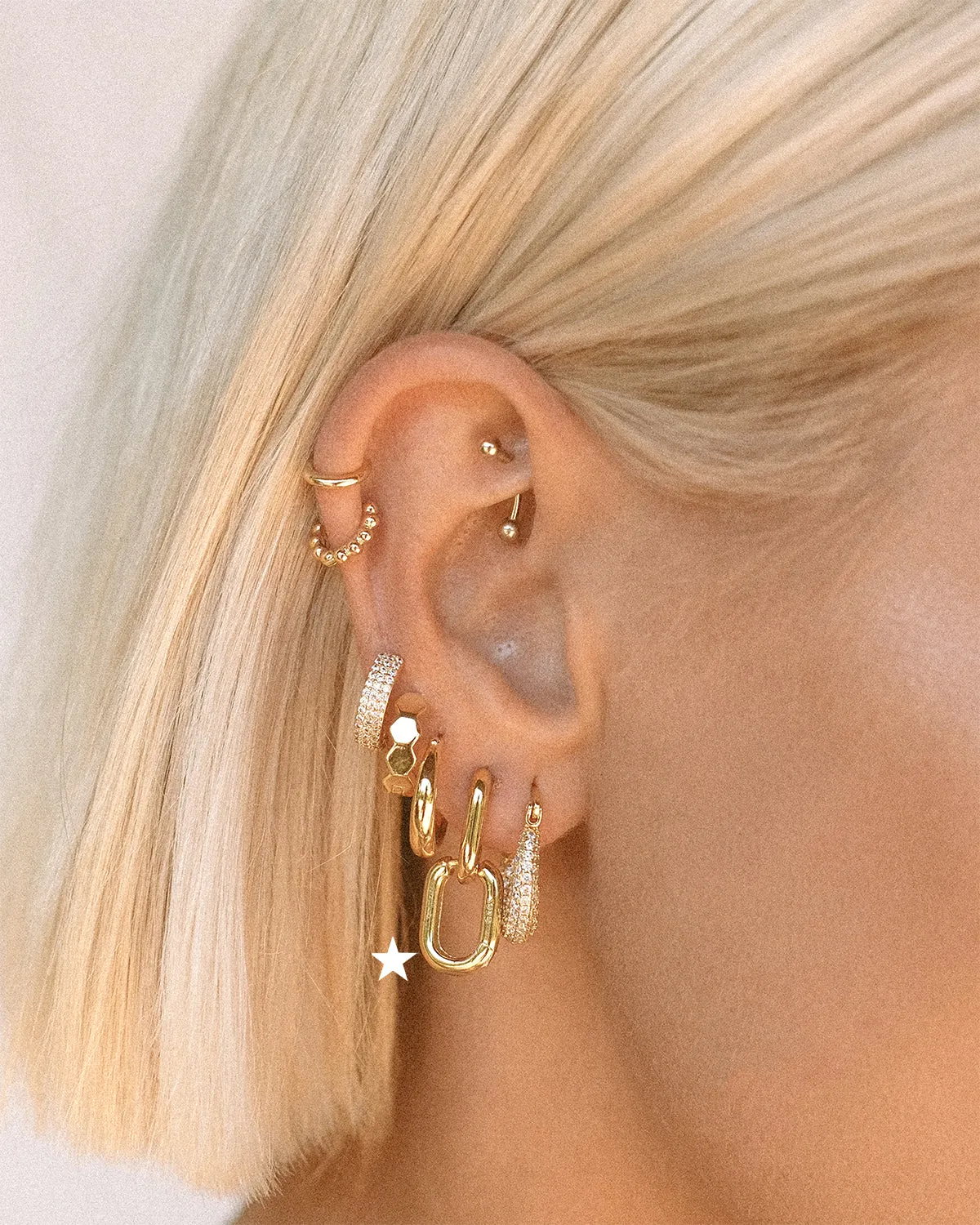 Chain Link Huggies- Gold sold by Luv Aj product image thumbnail 5