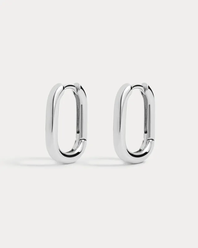 Chain Link Huggies- Silver sold by Luv Aj