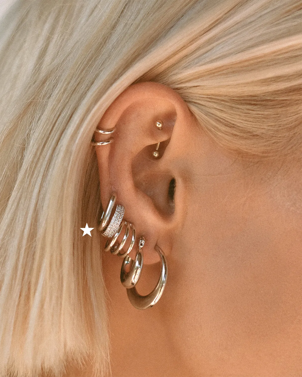 Chain Link Huggies- Silver sold by Luv Aj product image thumbnail 2