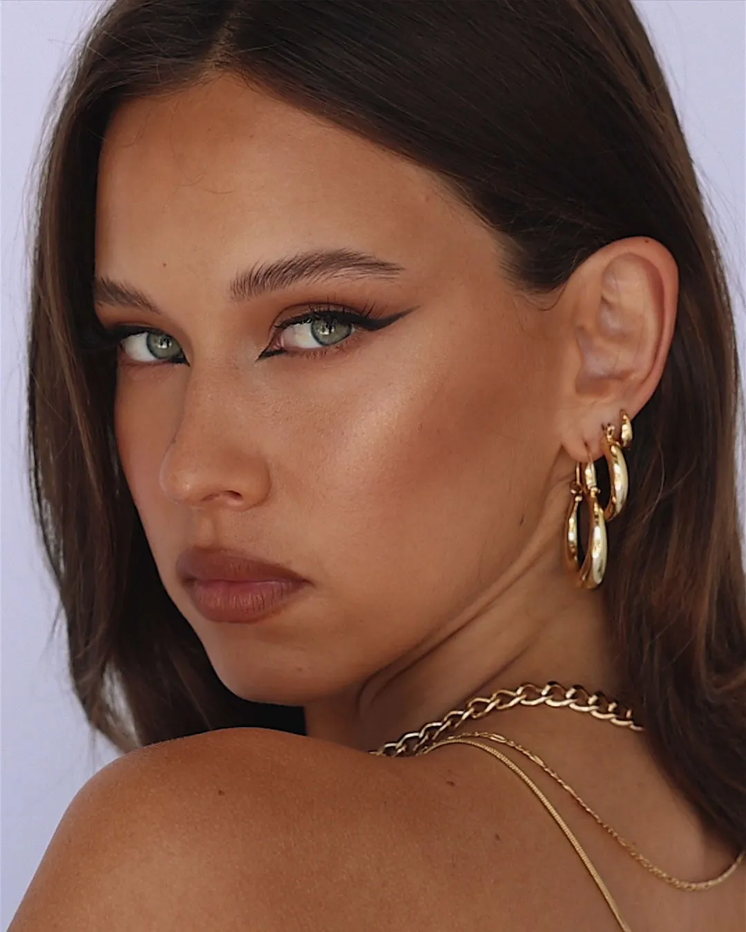 Plain Amalfi Huggies- Gold sold by Luv Aj product image thumbnail 3