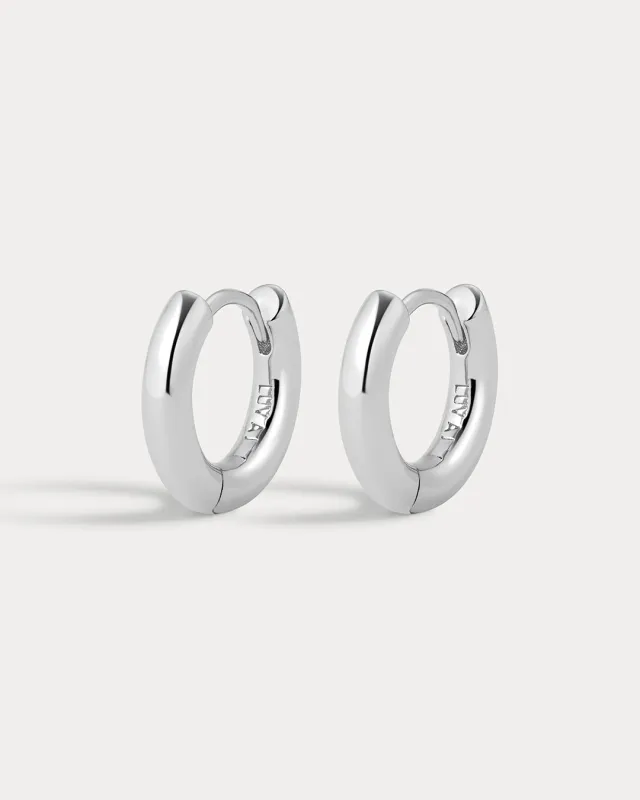 Plain Amalfi Huggies- Silver sold by Luv Aj