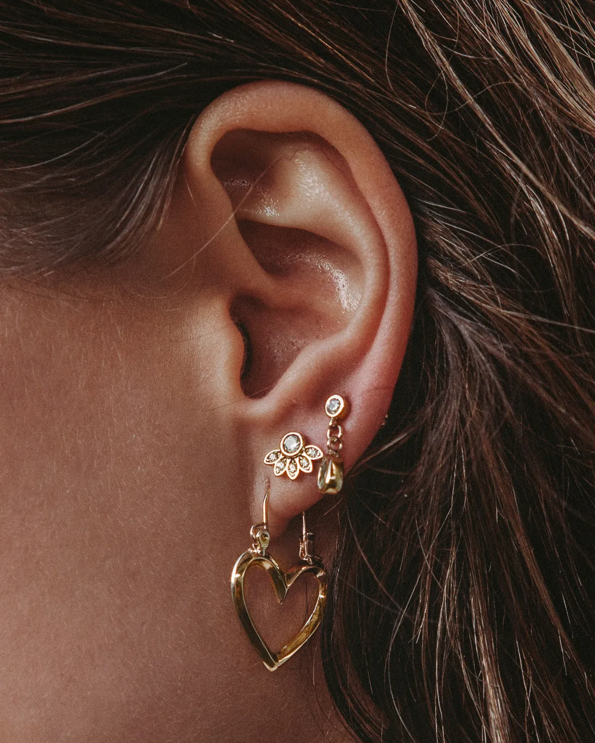 Mini Heartbreaker Hoops- Gold sold by Luv Aj product image thumbnail 5