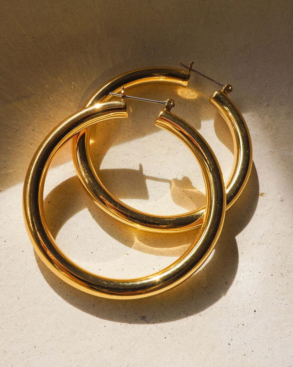 Amalfi Tube Hoops- Gold sold by Luv Aj product image thumbnail 5