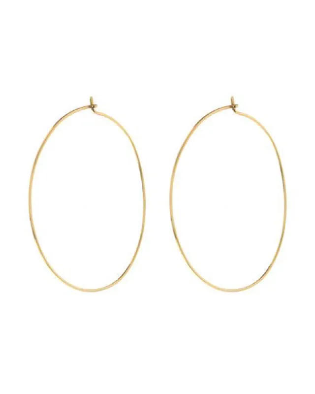 Capri Wire Hoops - Gold (Ships Mid January) sold by Luv Aj
