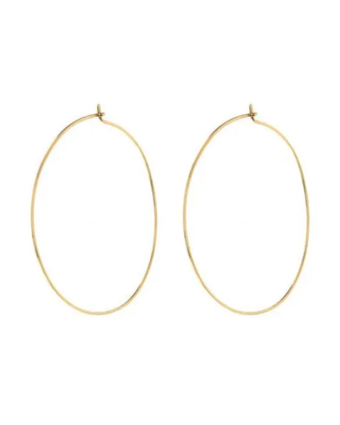 Capri Wire Hoops - Gold sold by Luv Aj