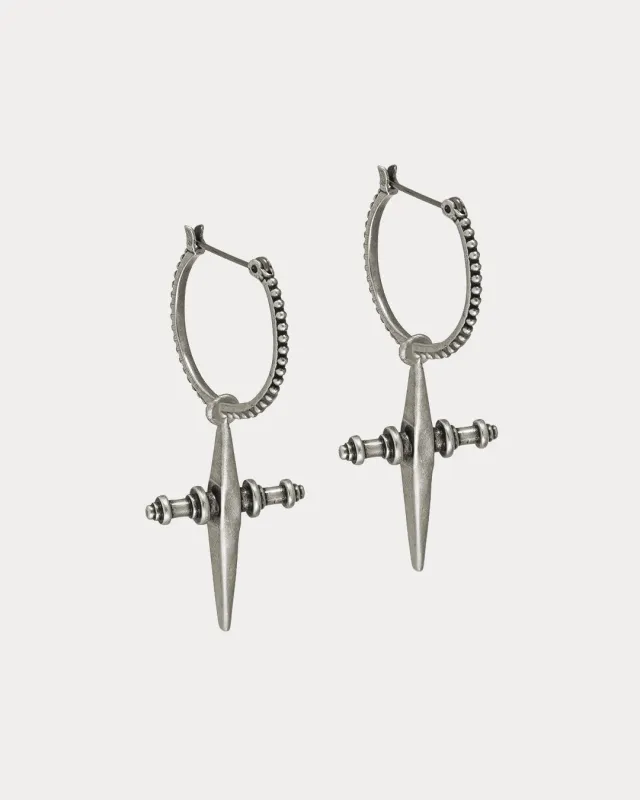 Cross Hoops- Silver sold by Luv Aj