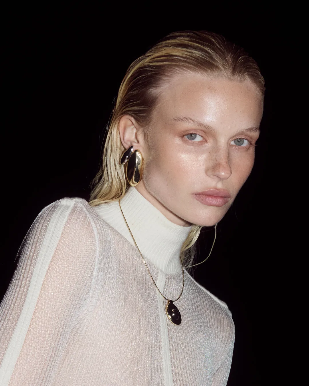 The XL Chrome Orb Studs sold by Luv Aj product image thumbnail 4