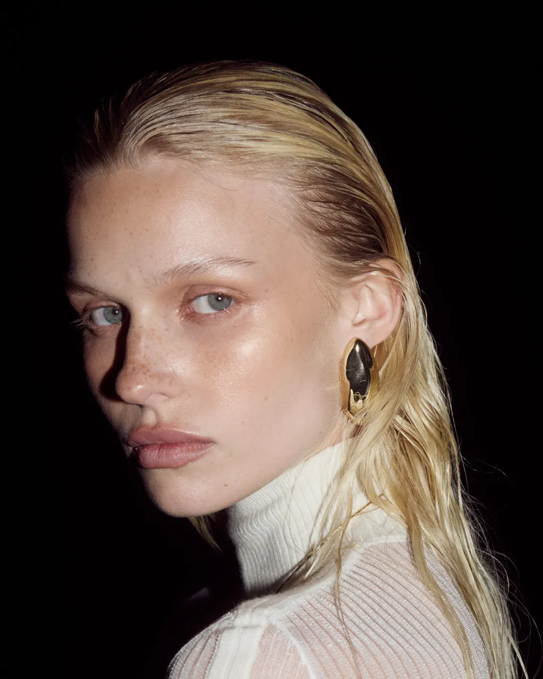 The XL Chrome Orb Studs sold by Luv Aj product image thumbnail 5