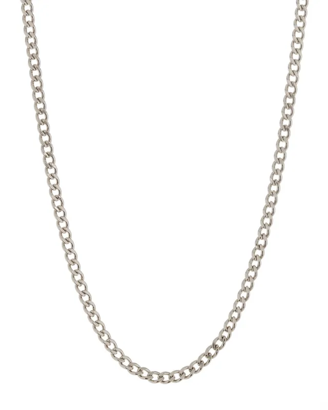 The Classique Skinny Curb Chain (5mm)- Silver made by Luv Aj