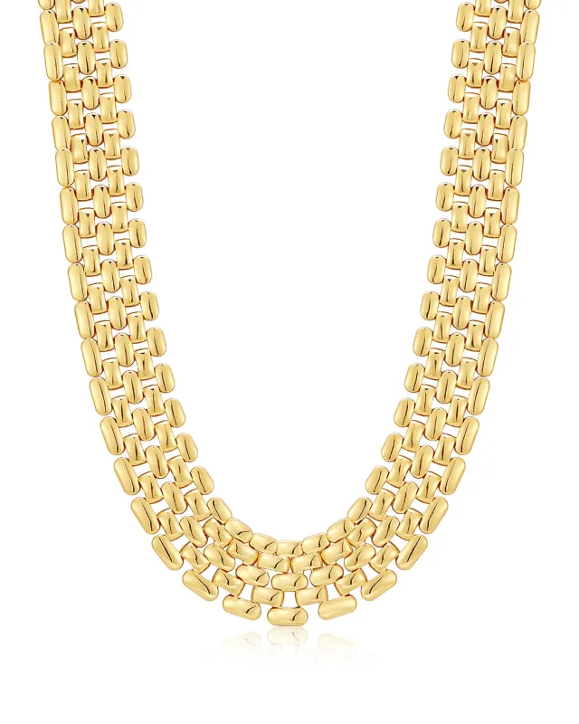 Celine Chain Link Necklace- Gold made by Luv Aj