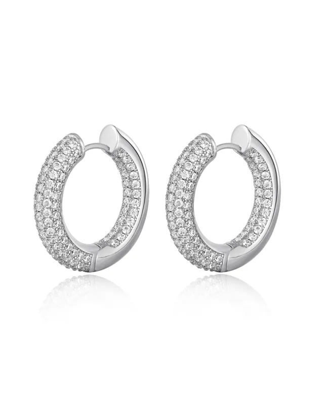 The Reversible Amalfi Hoops- Silver sold by Luv Aj