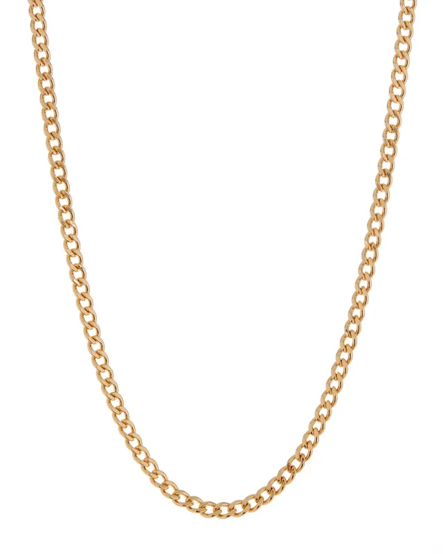The Classique Skinny Curb Chain (5mm)- Gold made by Luv Aj