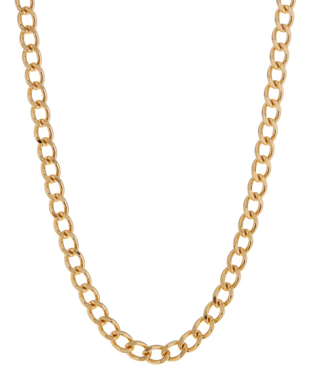 The Classique Curb Chain (8mm)- Gold made by Luv Aj
