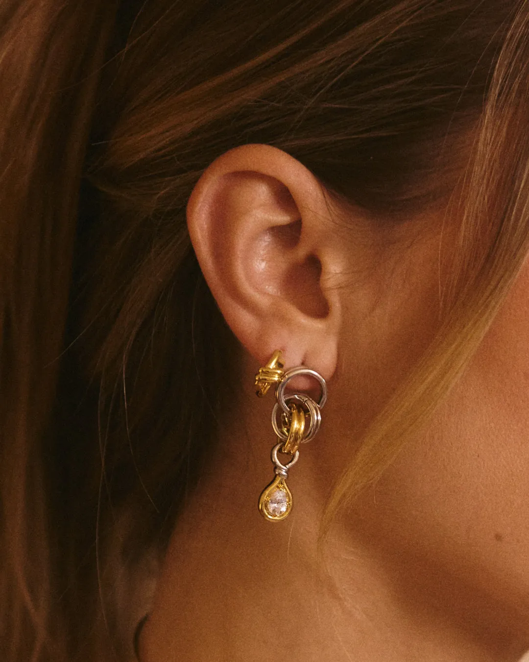 The Georgia Stone Twisted Studs- Gold sold by Luv Aj product image thumbnail 2