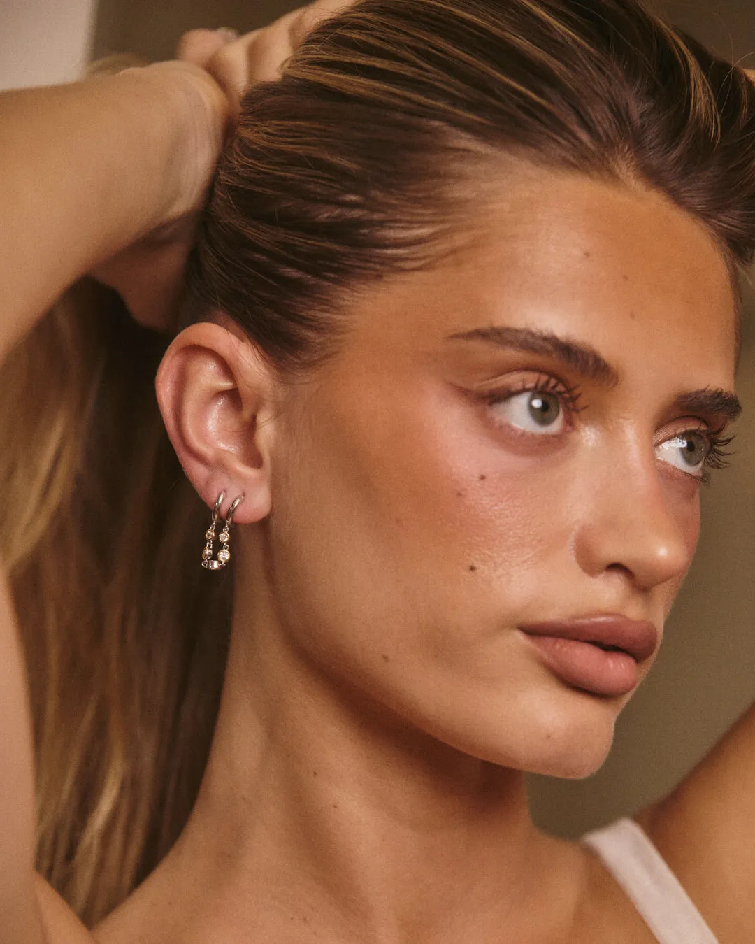 The Georgia Stone Huggies Set- Silver sold by Luv Aj product image thumbnail 4