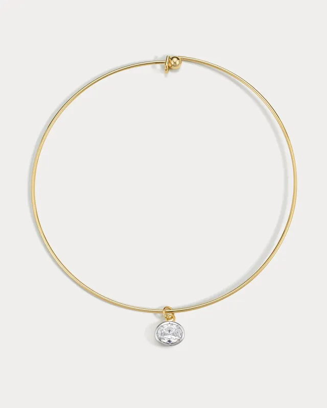 The Marais Pendant Wire Necklace- Gold made by Luv Aj