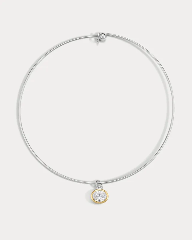 The Marais Pendant Wire Necklace- Silver made by Luv Aj