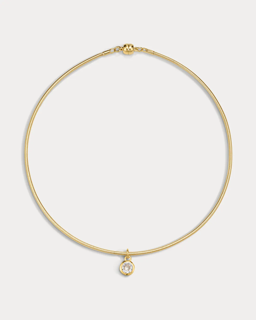 The Georgia Stone Omega Necklace- Gold sold by Luv Aj