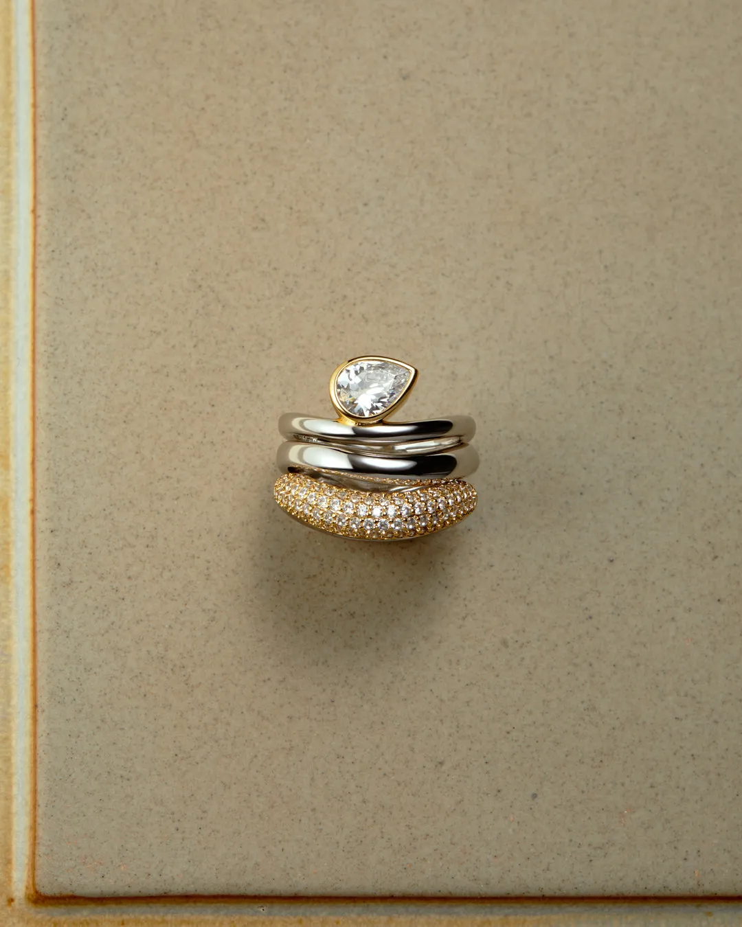 The Marais Wave Ring Set- Gold sold by Luv Aj product image thumbnail 4