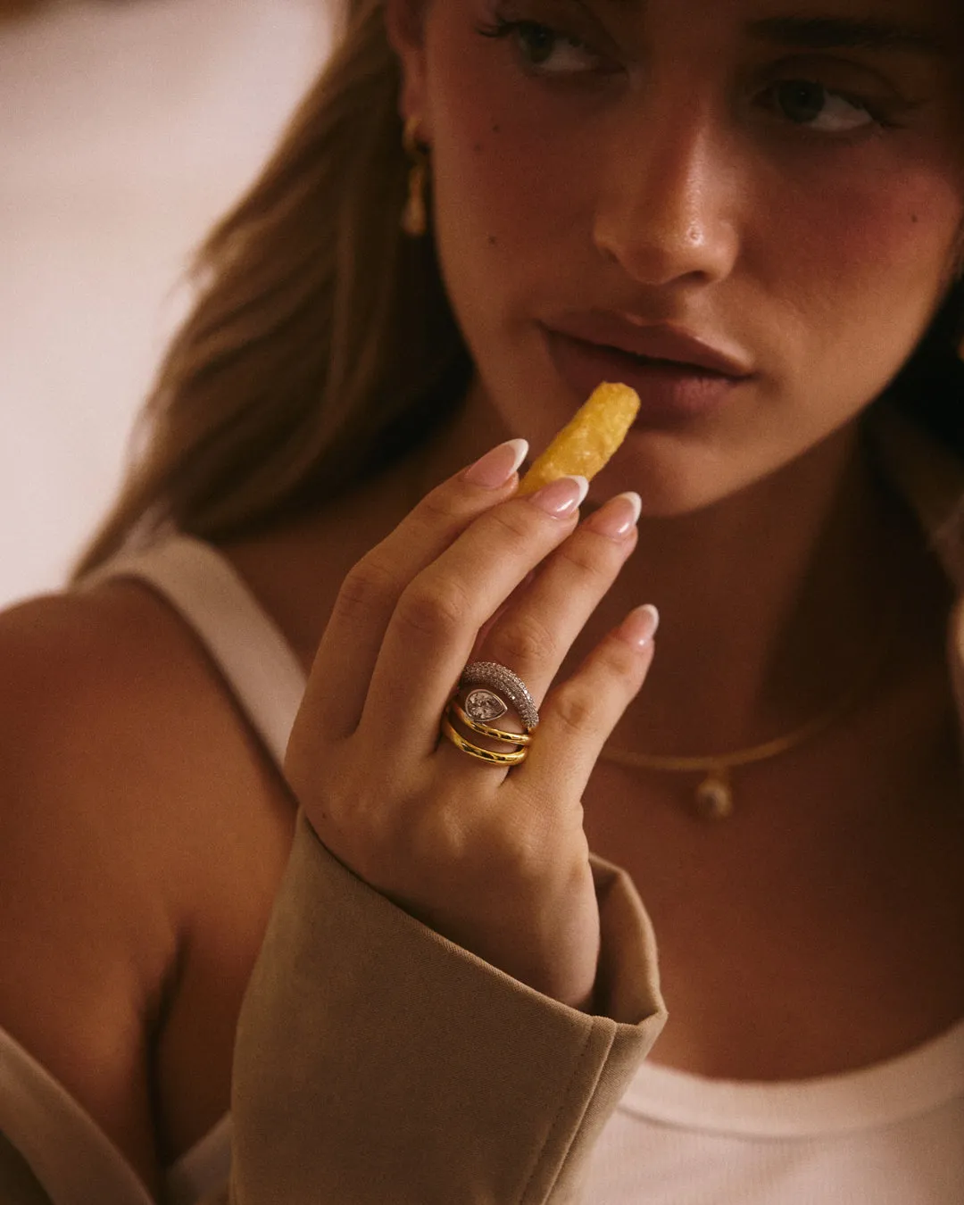 The Marais Wave Ring Set- Gold sold by Luv Aj product image thumbnail 2