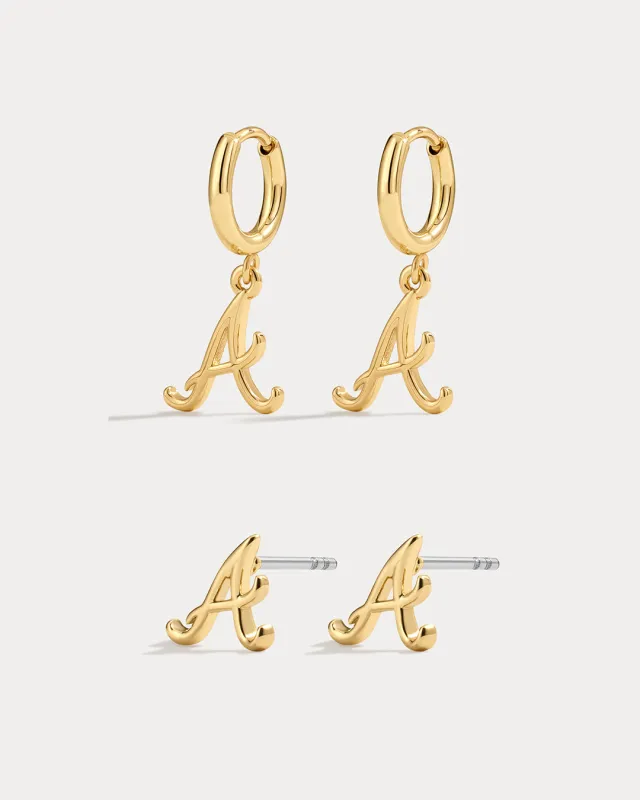 Bijoux MLB Logo Earrings Bundle - Gold sold by Luv Aj