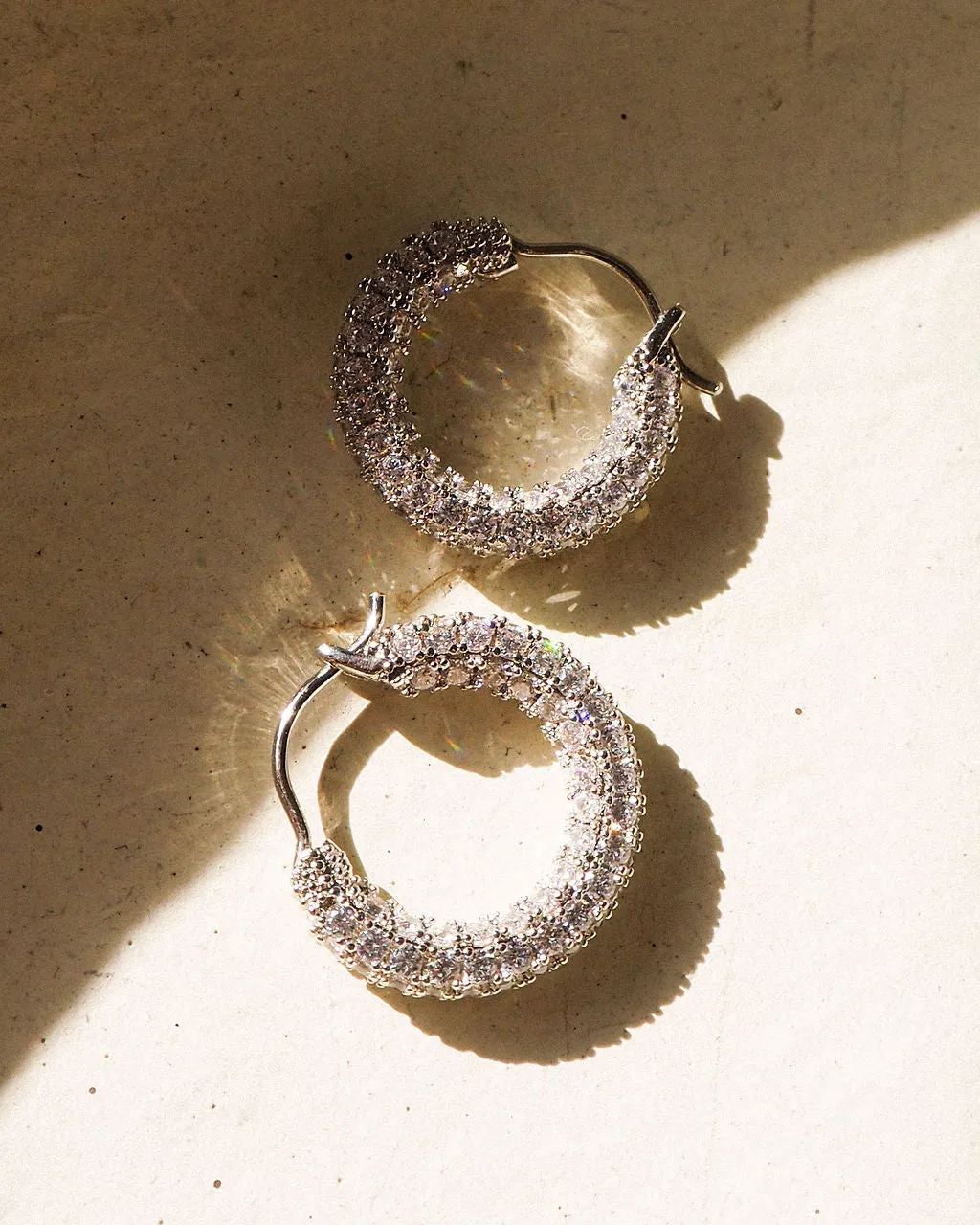 Pave Interlock Hoops and Pave Amalfi Huggies - Silver sold by Luv Aj product image thumbnail 4