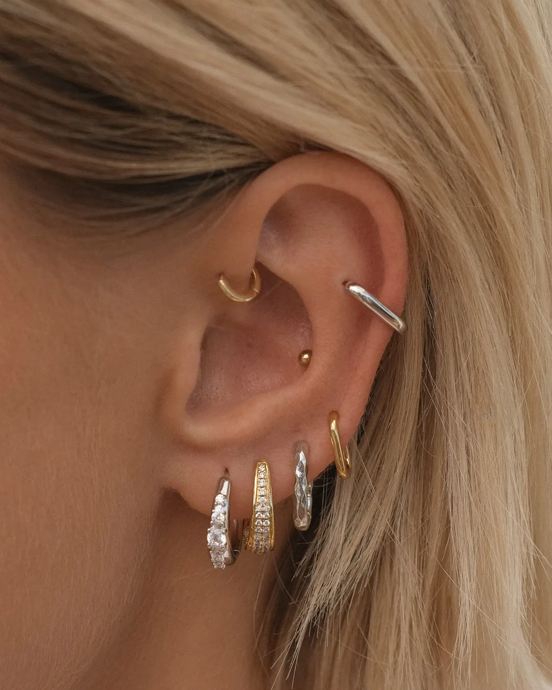 Stone Geneva Hoops- Silver sold by Luv Aj product image thumbnail 5