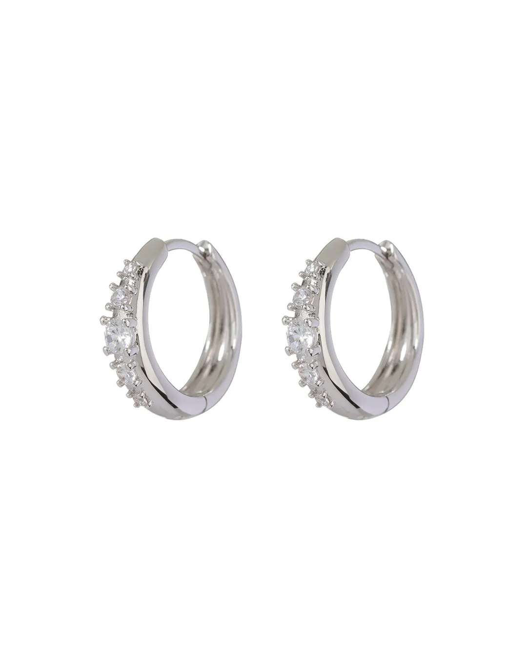 Stone Geneva Hoops- Silver sold by Luv Aj
