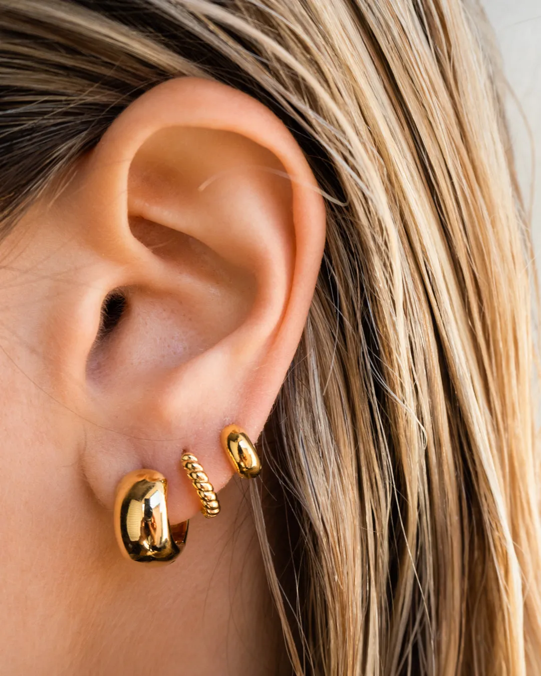 Mini Mirabella Huggies (9mm)- Gold sold by Luv Aj product image thumbnail 5
