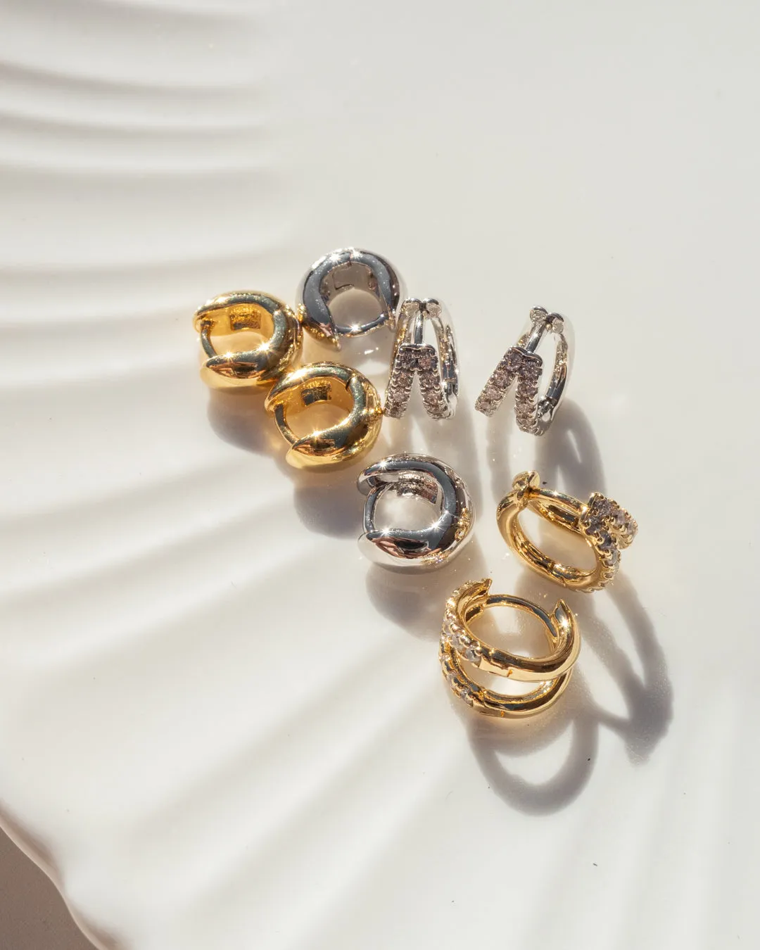 Mini Mirabella Huggies (9mm)- Gold sold by Luv Aj product image thumbnail 4