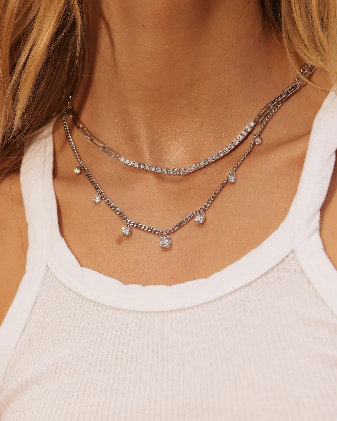 Cher Diamonte Necklace- Silver sold by Luv Aj product image thumbnail 2