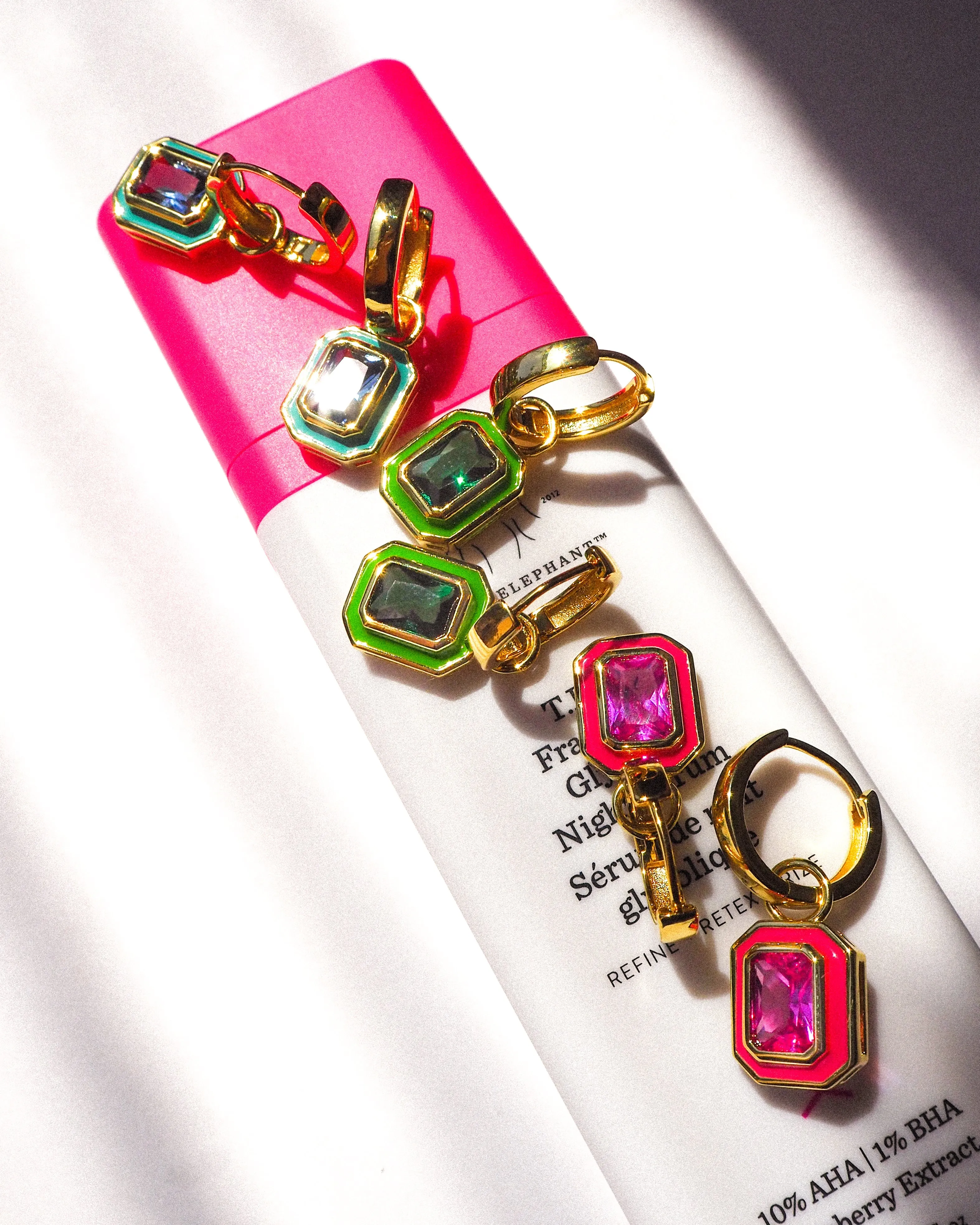 Bezel Huggies- Turquoise- Gold sold by Luv Aj product image thumbnail 4