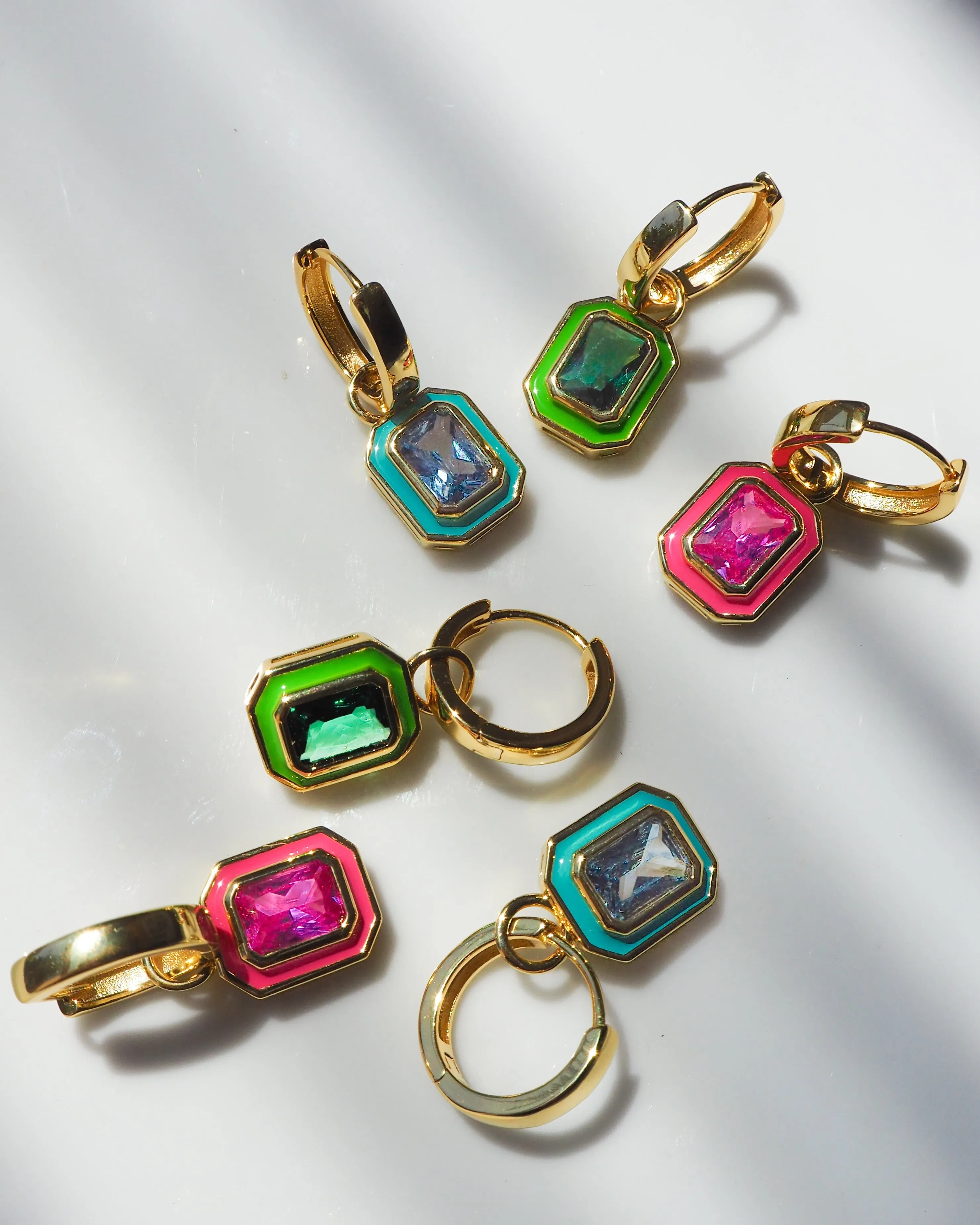 Bezel Huggies- Turquoise- Gold sold by Luv Aj product image thumbnail 2