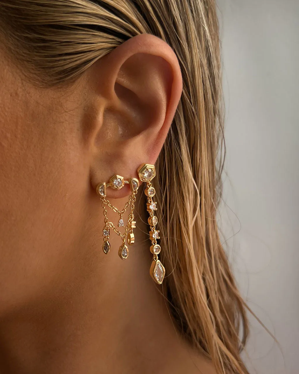 Stellar Bezel Shaker Studs- Silver sold by Luv Aj product image thumbnail 3