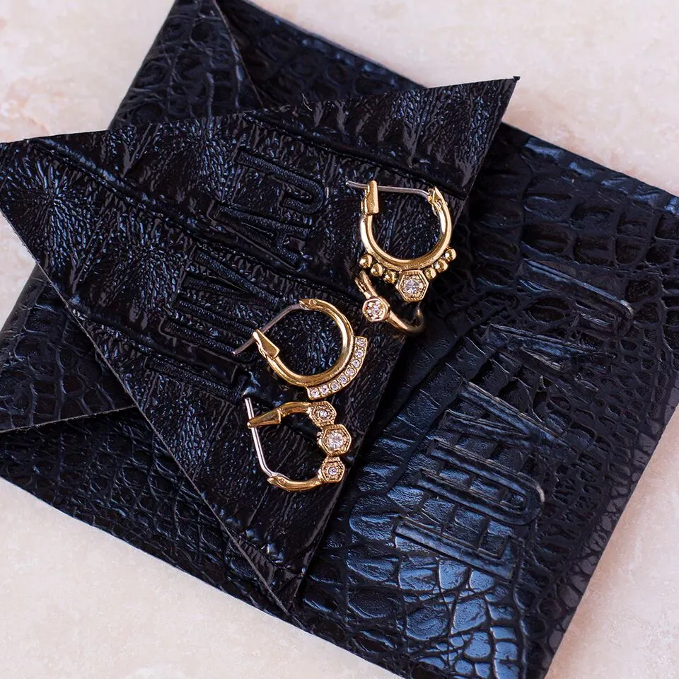 Full Bloom Hoop Earring Set- Gold sold by Luv Aj product image thumbnail 4