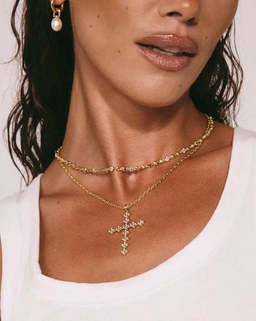 The Daisy Stud Cross Necklace sold by Luv Aj product image thumbnail 3