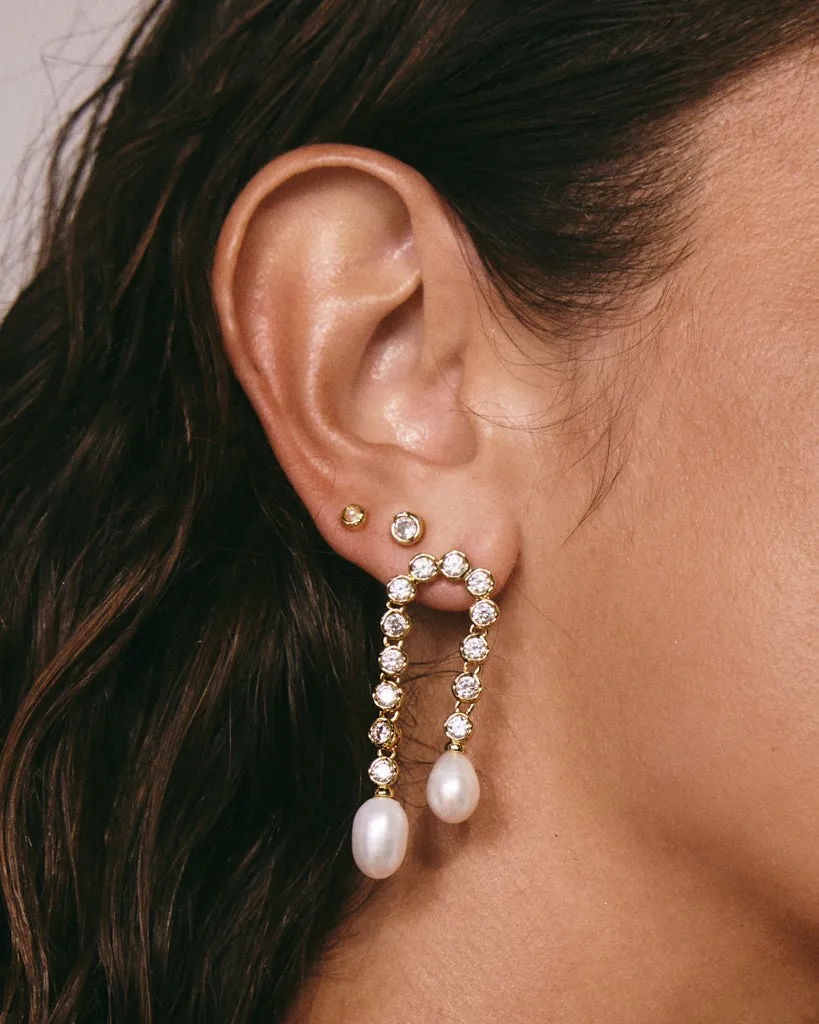 The Pave Pearl U Studs sold by Luv Aj product image thumbnail 3