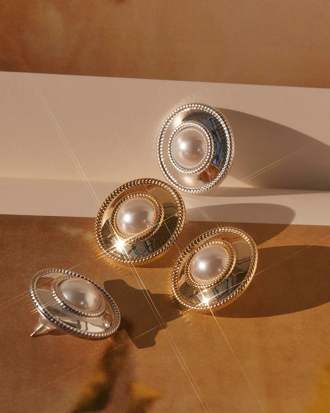 The Pearl Statement Studs sold by Luv Aj product image thumbnail 3