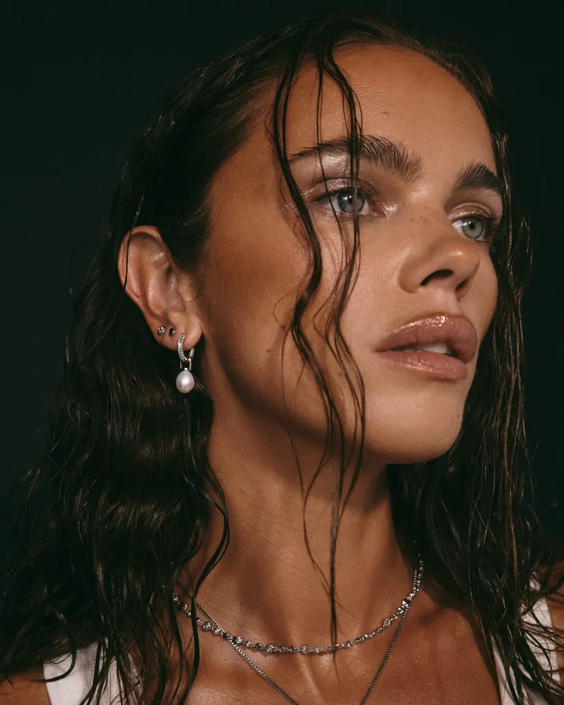 The Pave Pearl Amalfi Huggies sold by Luv Aj product image thumbnail 5