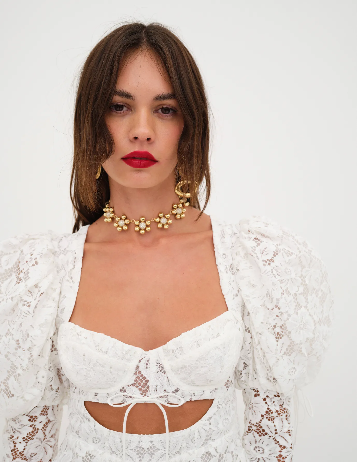 Daisy Statement Necklace- Gold sold by Luv Aj product image thumbnail 4