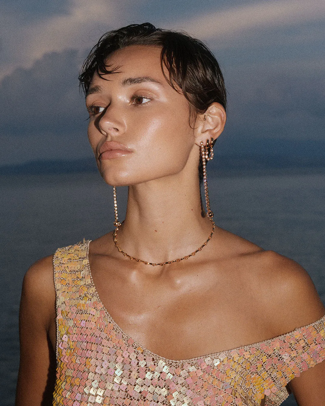 The Rose Bud Double Hoops sold by Luv Aj product image thumbnail 4