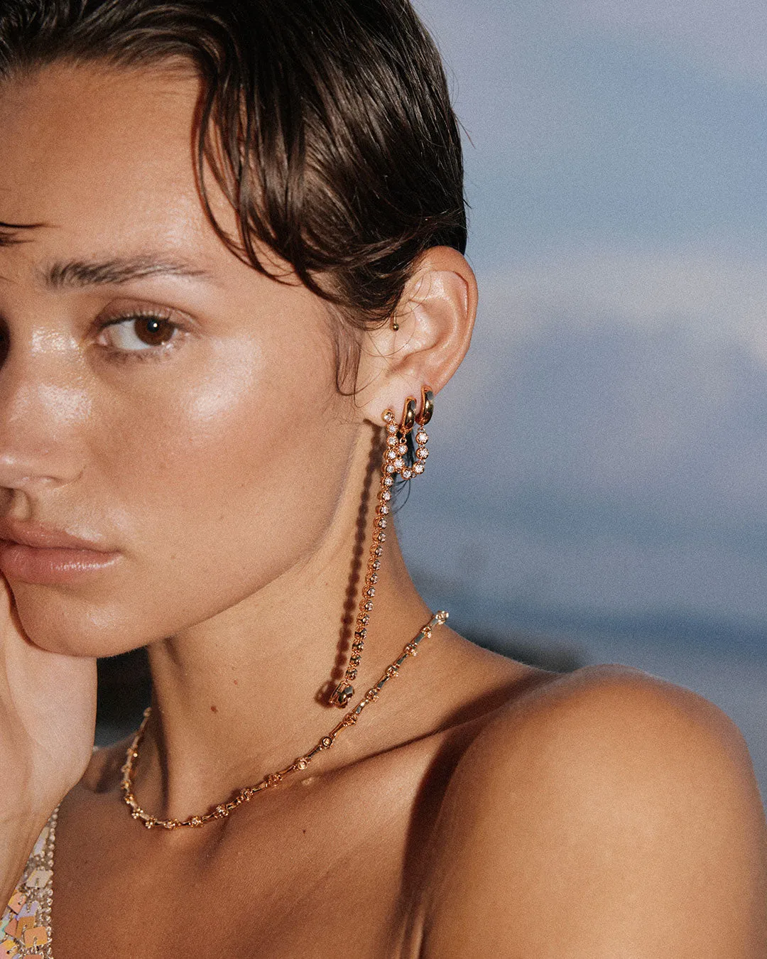 The Rose Bud Double Hoops sold by Luv Aj product image thumbnail 3